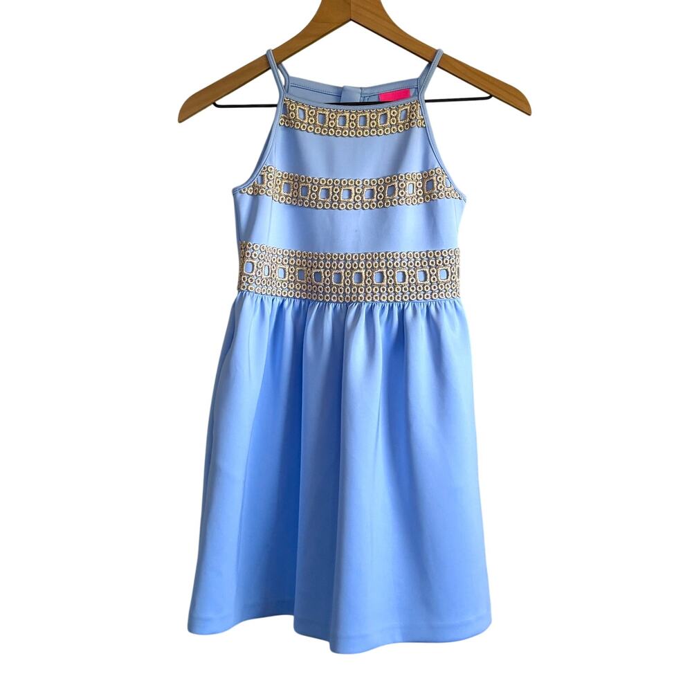 Lilly Pulitzer Girls Elize Dress in Periwinkle Blue - Size: Large 8-10 - Picture 3 of 9